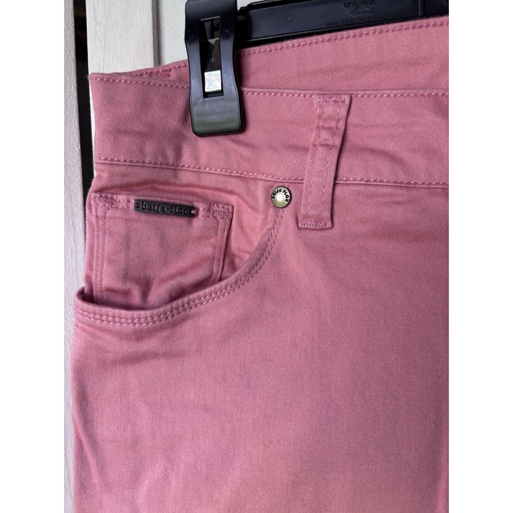 Beija Flor Audrey Ankle Jeans Women's 8 Coral Peach Pink Pants Cotton Stretch - Picture 2 of 6